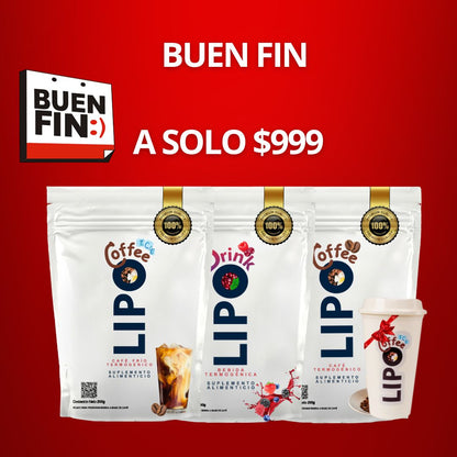 Fusión LipoICEcoffee+Lipodrink+Lipocoffee
