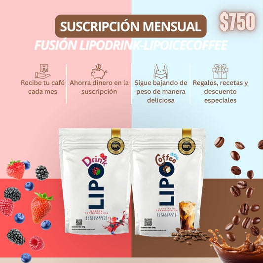 Suscripción Mensual Fusión Lipodrink-LipoICEcoffee