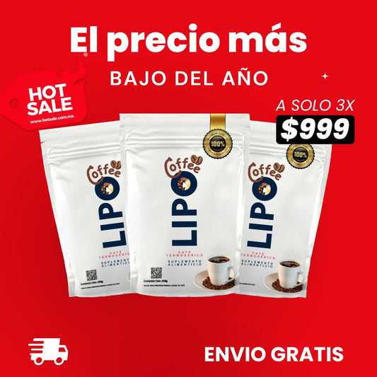 3 Bolsas de LipoCoffee