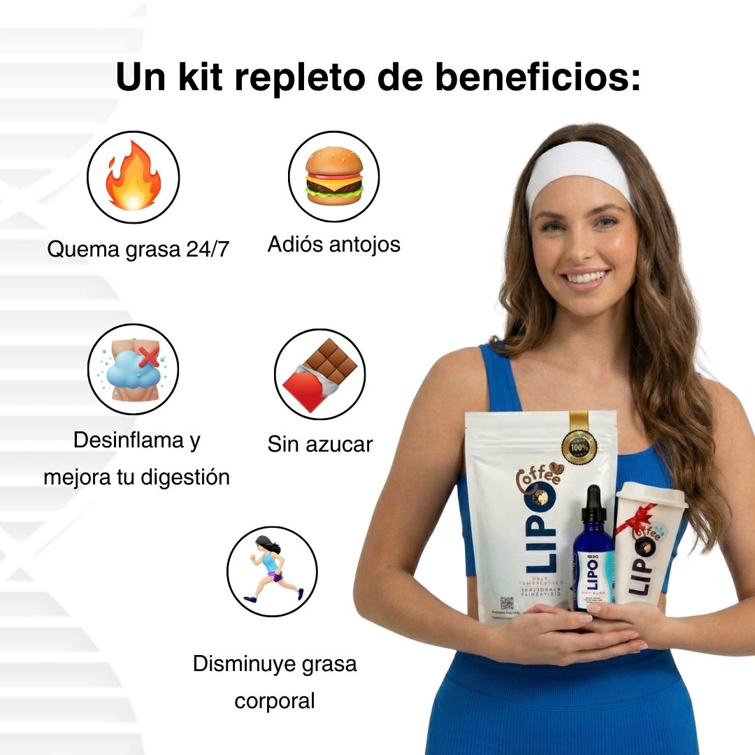 Combo Lipocoffee+Lipoburn+Vaso de regalo